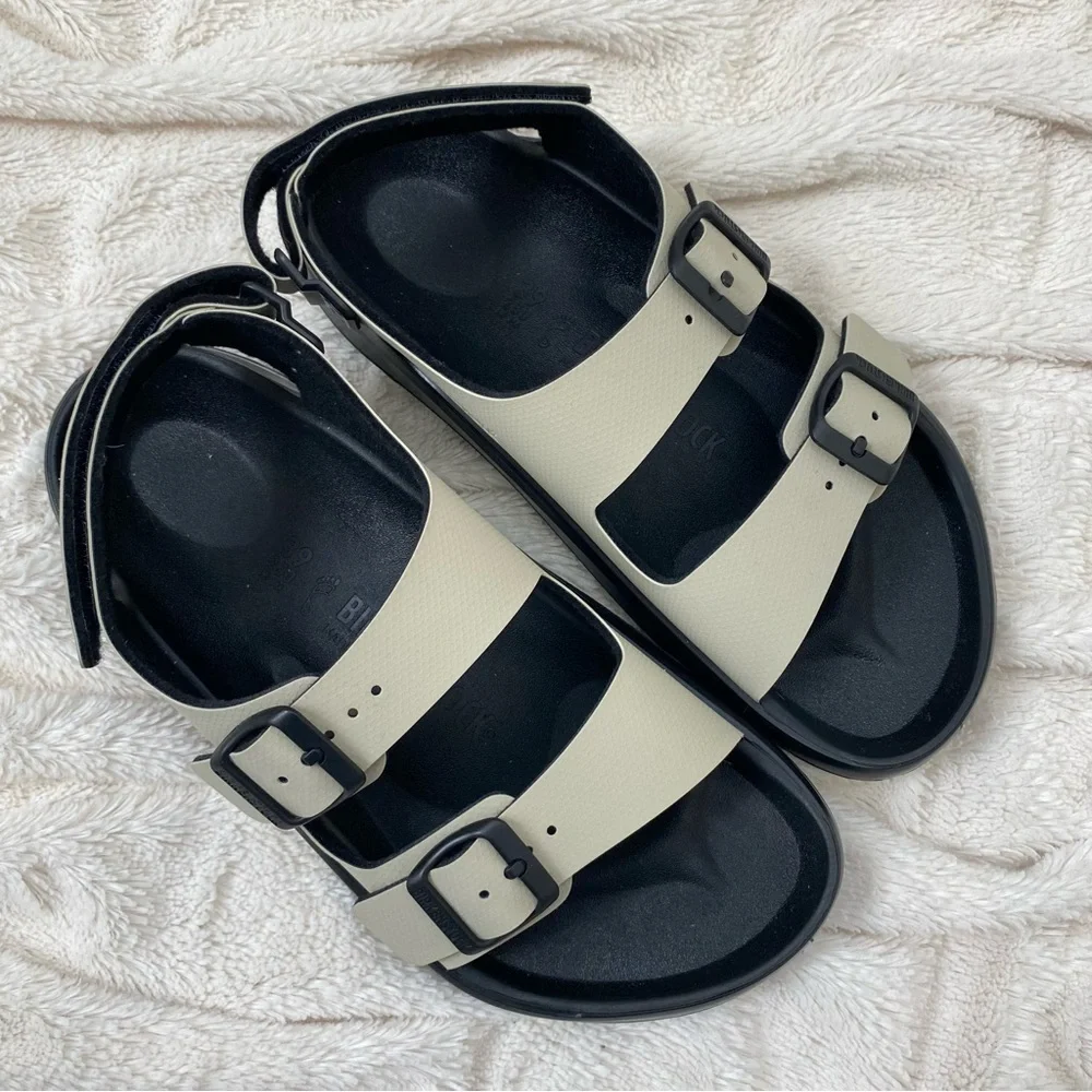 NWOT Birkenstock Mogami Terra women’s sandals Eucalyptus Birko-Flor Sz 39/ 8.5 - Picture 2 of 6